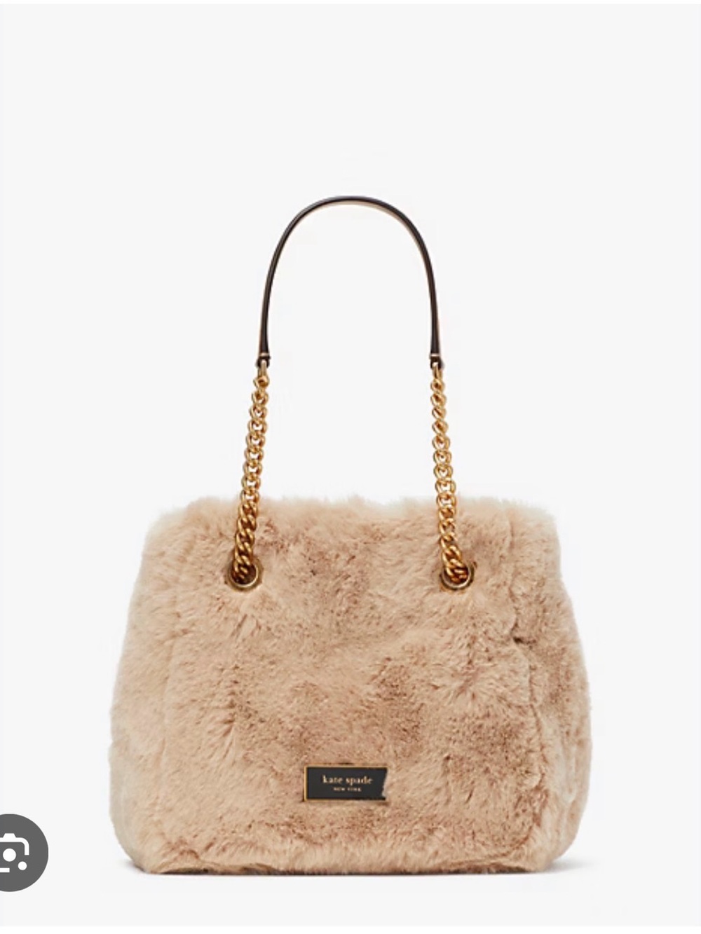 Kate Spade Cleo Faux Fur Small Chain Bucket Bag